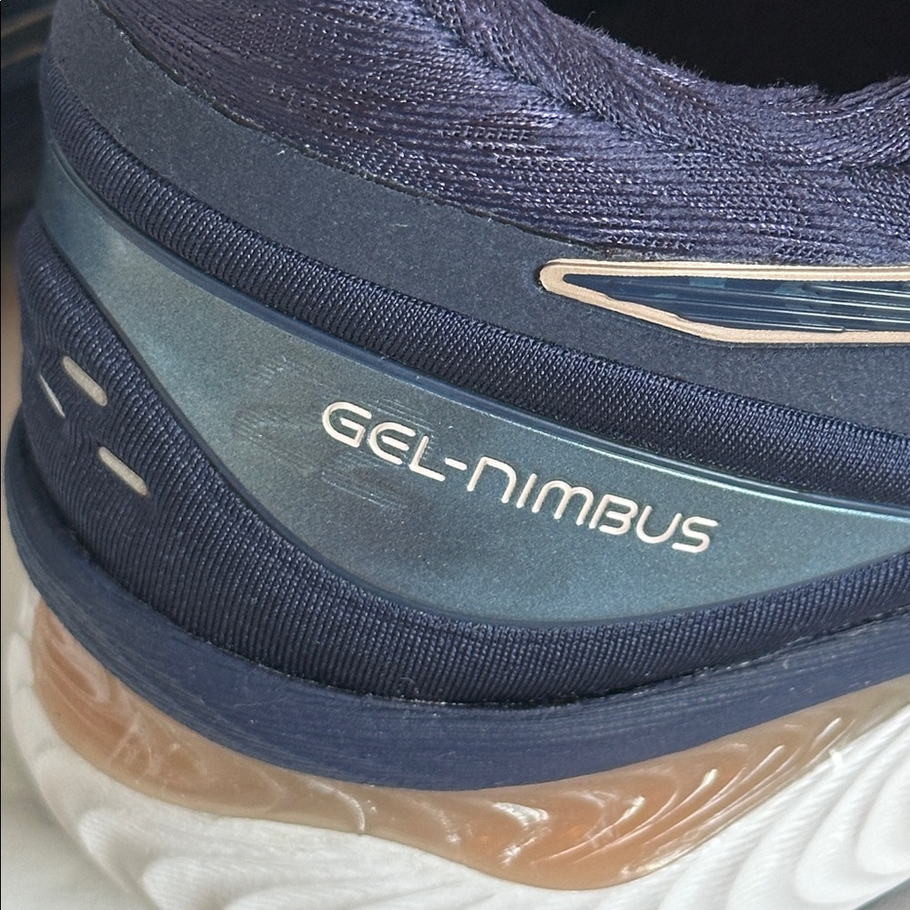 Asics Navy and Gold Wide Gel- Nimbus Athletic Women’s Sneakers Sz 9.5 Wide. - Picture 8 of 16